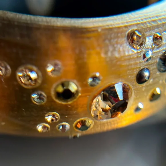 Alexis Bittar Lucite Crystal Hinged Bangle Bracelet*